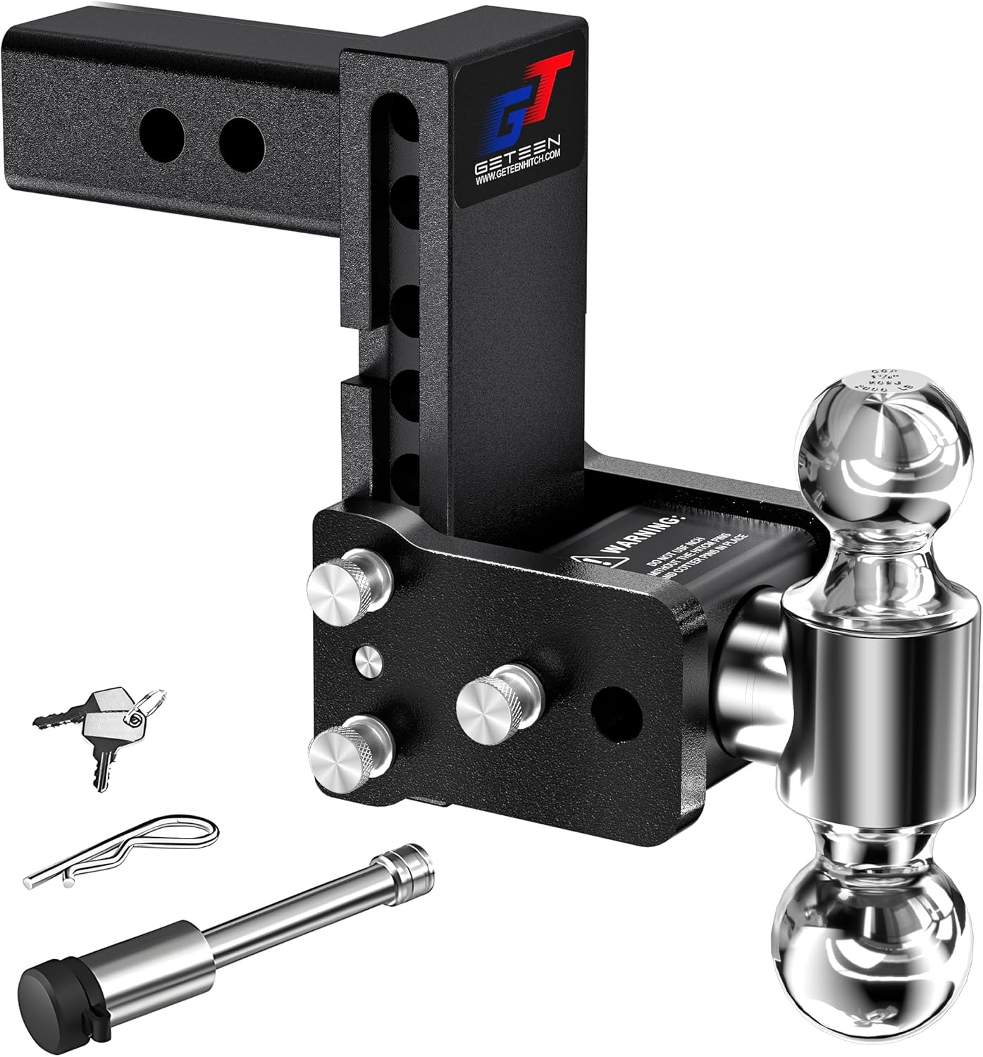 Geteen Adjustable Trailer Hitch Ball Mount for 2in Receiver