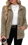 For G and PL Women's Long Sleeve Full Zip Soft Warm Fleece Jacket XL