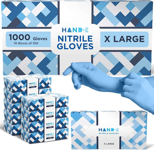 1000 Blue Nitrile Gloves: Powder & Latex Free