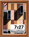 Distressed Oak 7x27 Picture Frame.75 in Wide - Handmade Solid Wood