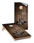 Cornhole Wraps Customized Family Name Flag Design - Set of 2