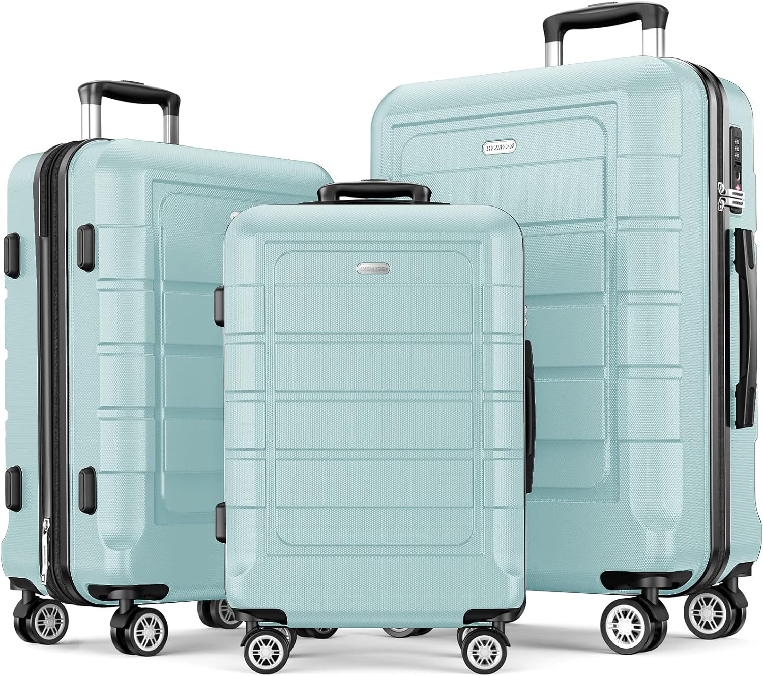 Durable Expandable Luggage Sets with TSA Lock and Double Wheels