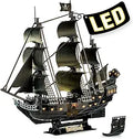 CubicFun 3D Pirate Ship Puzzle for Adults - LED Moveable Model