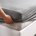 Queen Size Fitted Cotton Jersey Knit Bottom Sheet by Pure Era