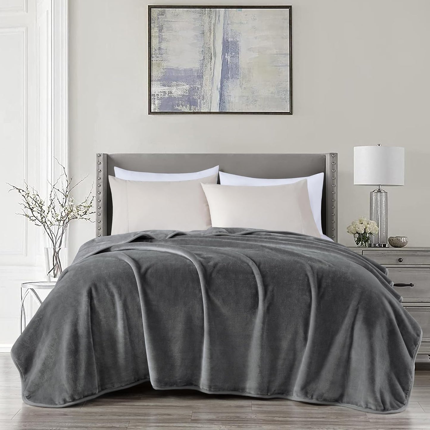 Heavy Korean Style Faux Mink Blanket - Plush Raschel 92in x 106