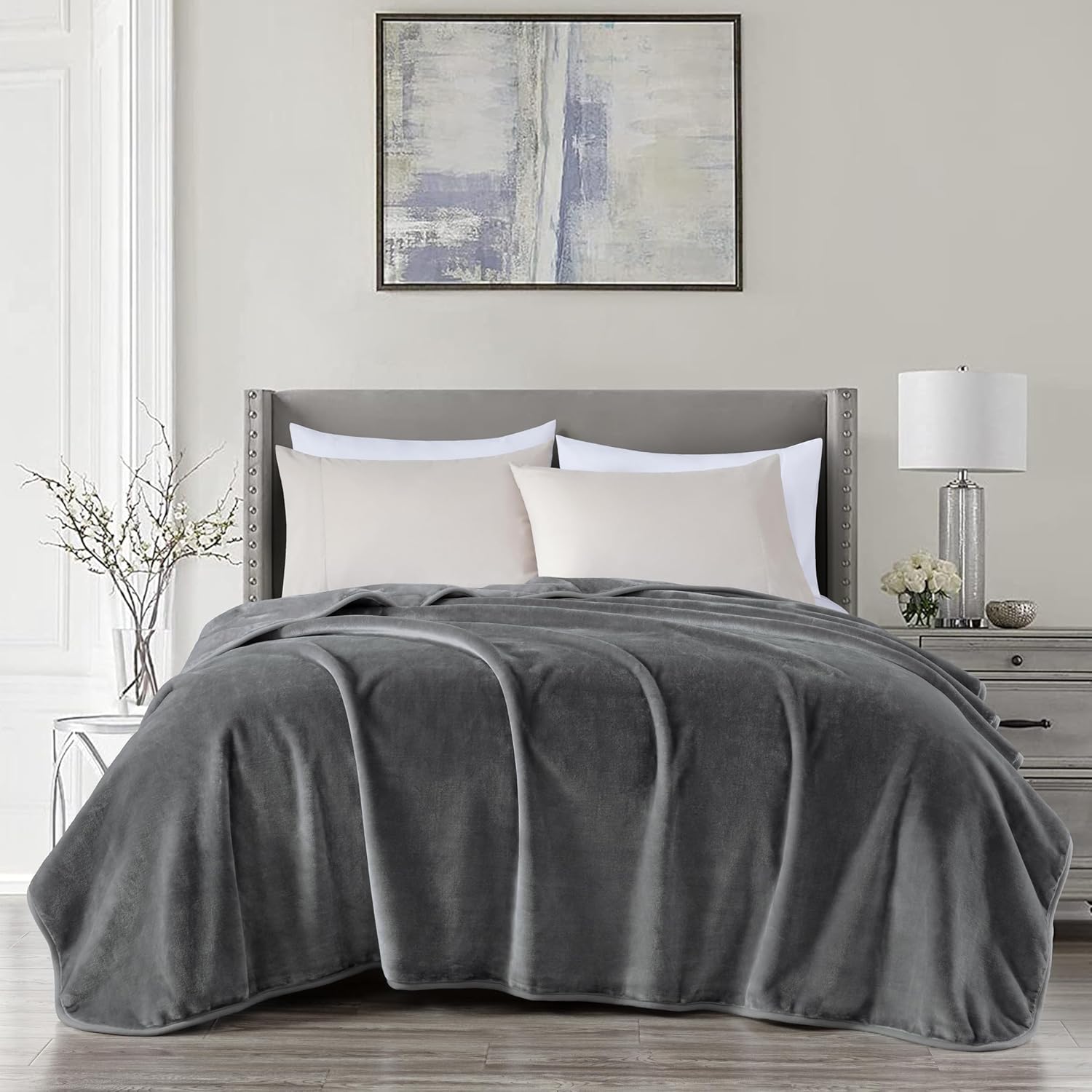Heavy Korean Style Faux Mink Blanket - Plush Raschel 92in x 106