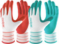 Gardening Gloves for Women - Breathable Rubber Coated 6 Pairs