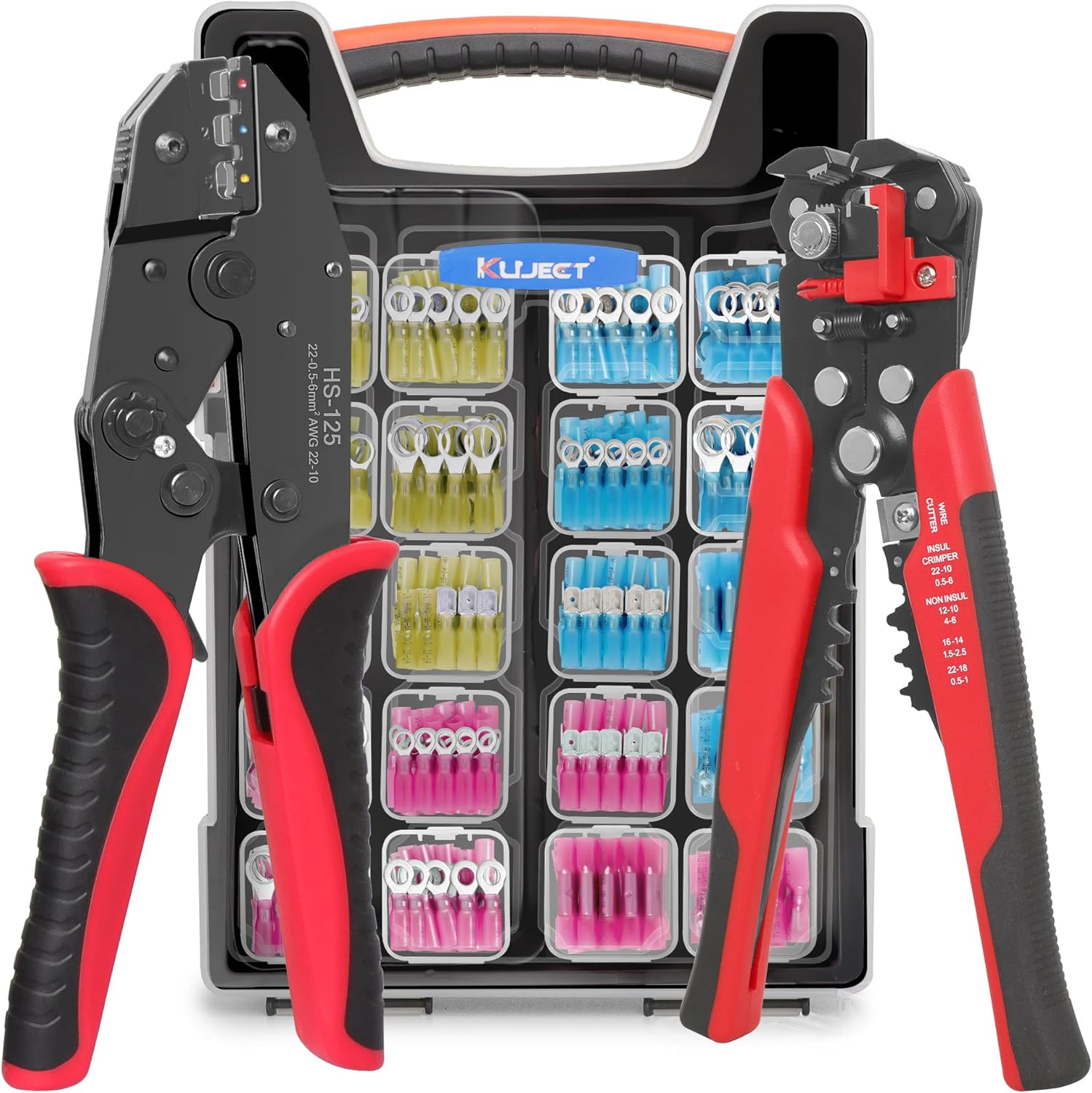 Kuject Crimping Tool Kit: 340 PCS Heat Shrink Wire Connectors