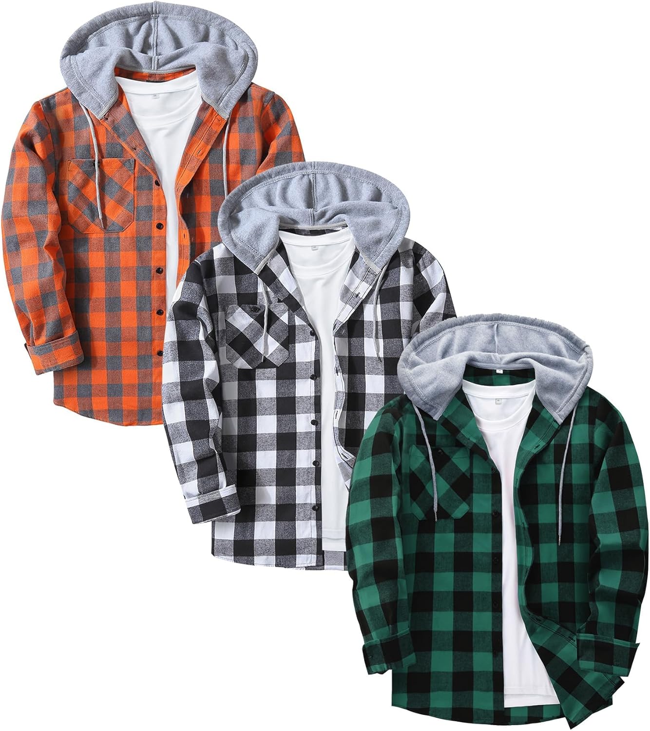 ZITY Men's Flannel Hoodie Shirt: Stylish, Comfortable, Versatile
