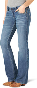 Wrangler Ladies Retro Sadie Boot Cut Jeans - Flattering Curve Fit is