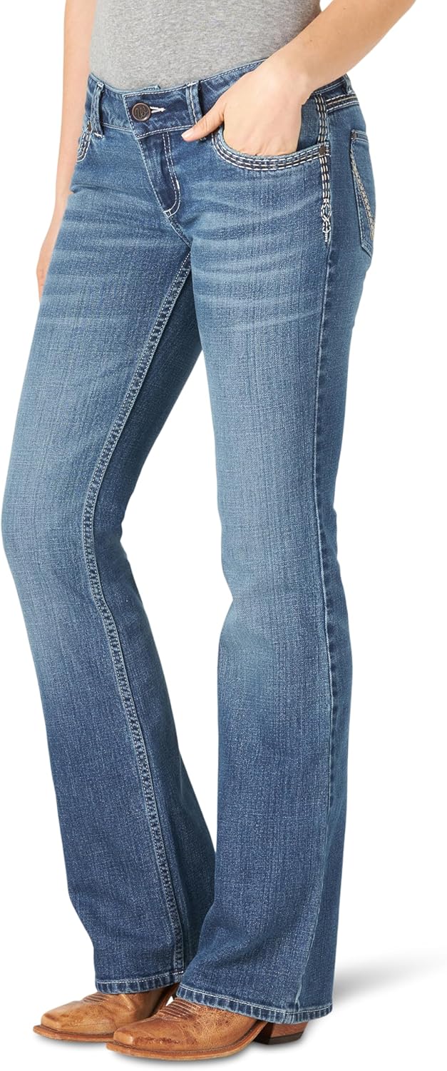 Wrangler Ladies Retro Sadie Boot Cut Jeans for Flattering Fit