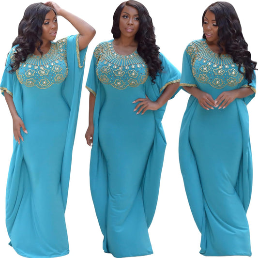 Elegant Black Kaftan Dress for Women - Plus Size Cocktail Wear
