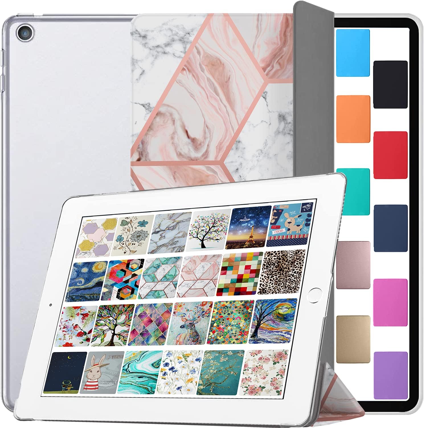 DuraSafe iPad Air 1 Case - Marble Pink with Full Protection