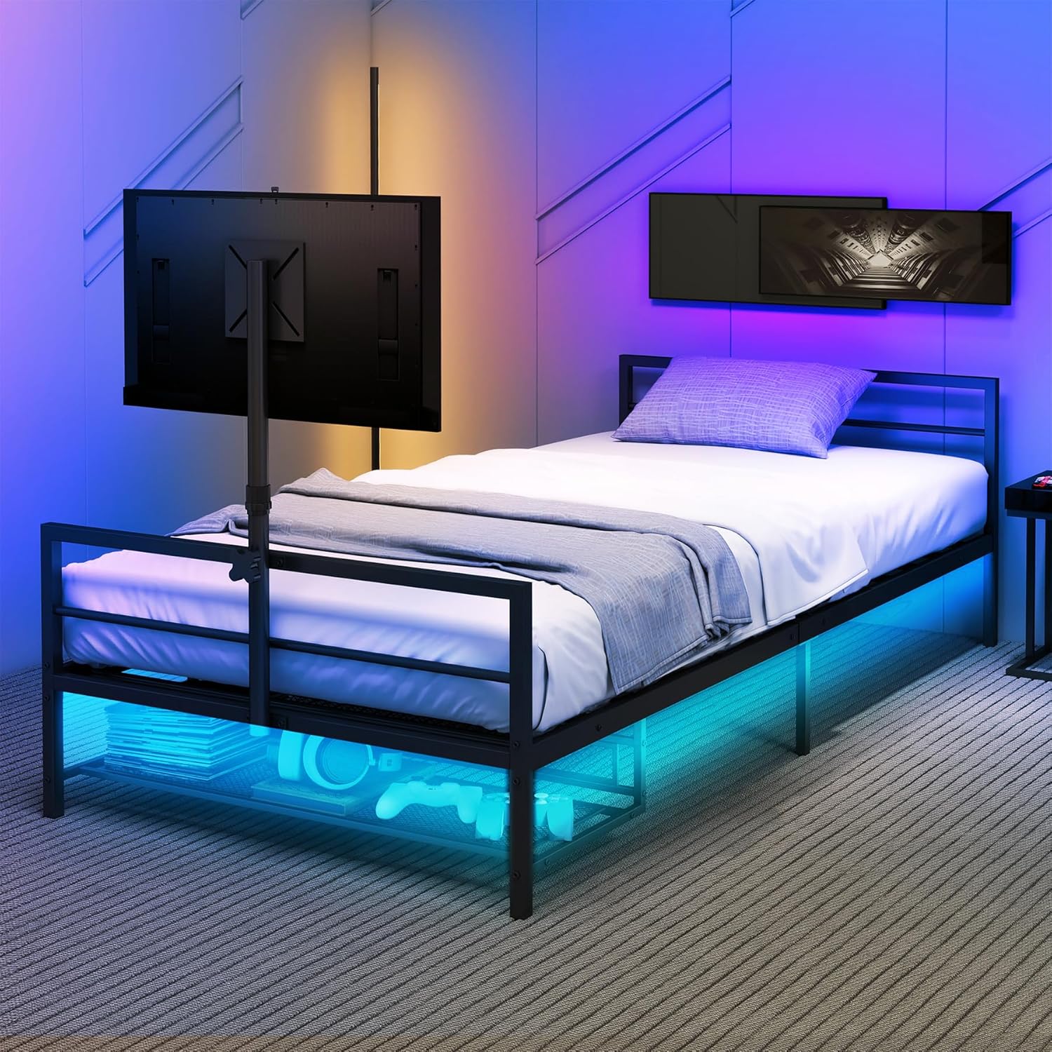Anwick Twin Gaming Bed with TV Lift & Storage