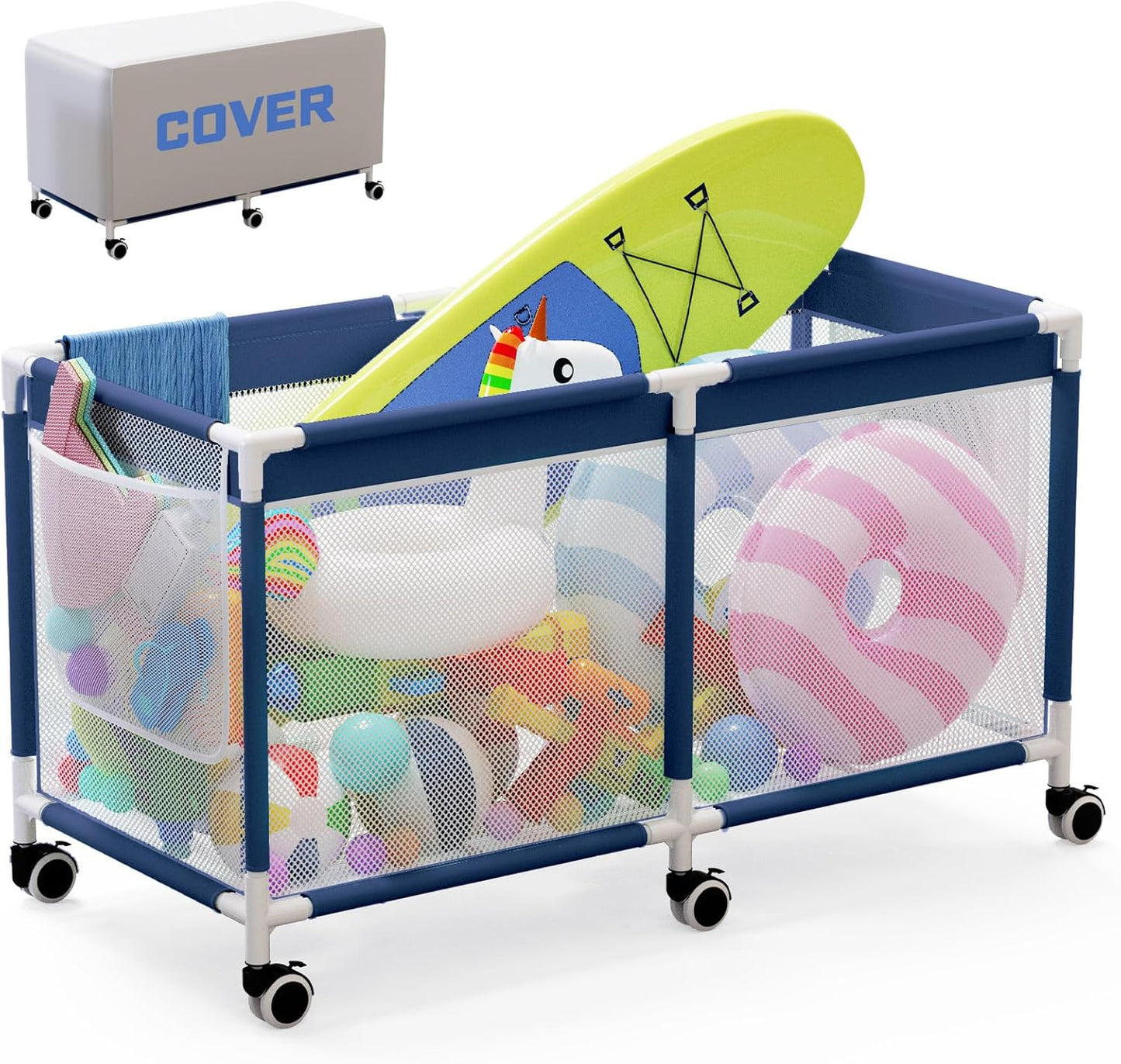 249 Gallon Large Pool Storage Bin for Toys, Floats & More