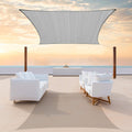 ColourTree CTAPR1220 18ft x 22ft Grey Sun Shade Sail Canopy - Heavy