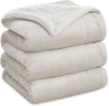 Bedsure GentleSoft Sherpa Fleece Queen Blanket 90x90 - Thick