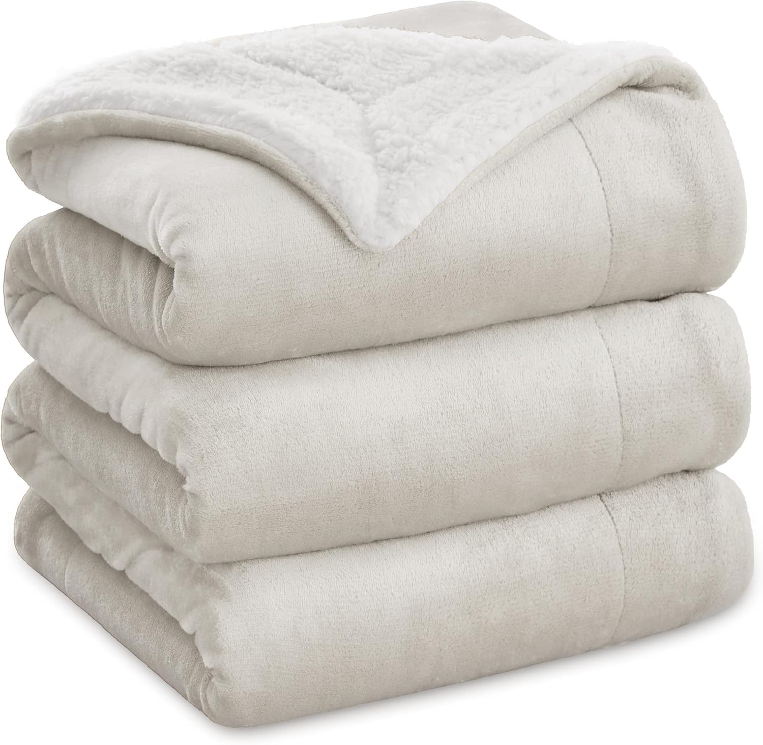 Bedsure GentleSoft Sherpa Fleece Blanket Queen Size for Cozy Warmth