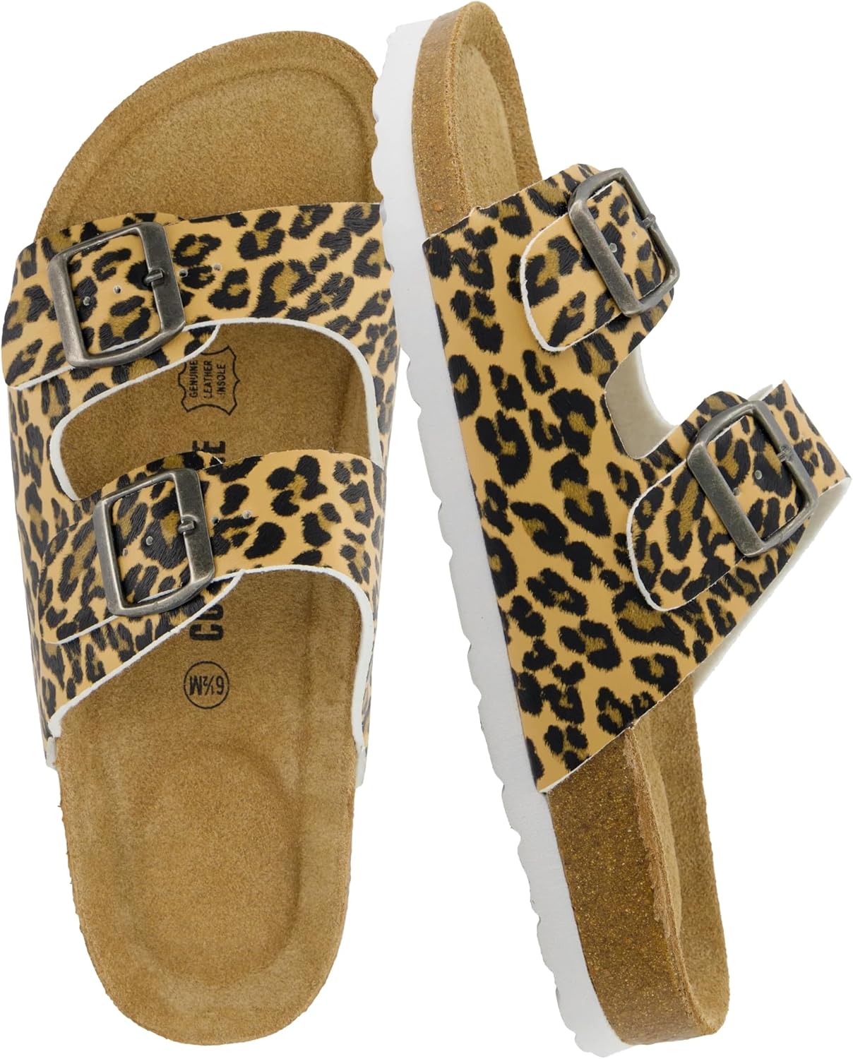 CUSHIONAIRE Lane Cork Footbed Sandals for Women Comfort