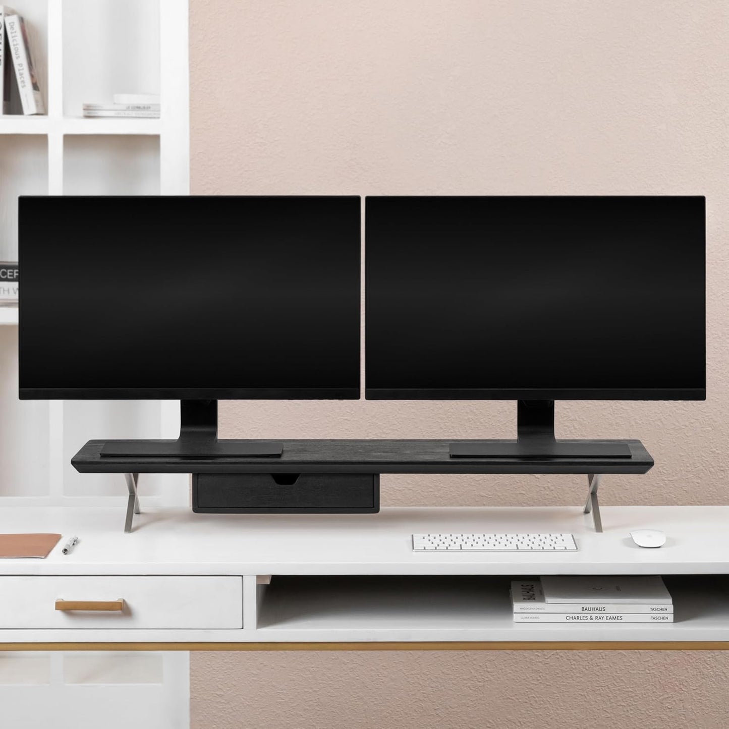 Ergonomic Monitor Stand for Desk - Space-Saving Riser Solution