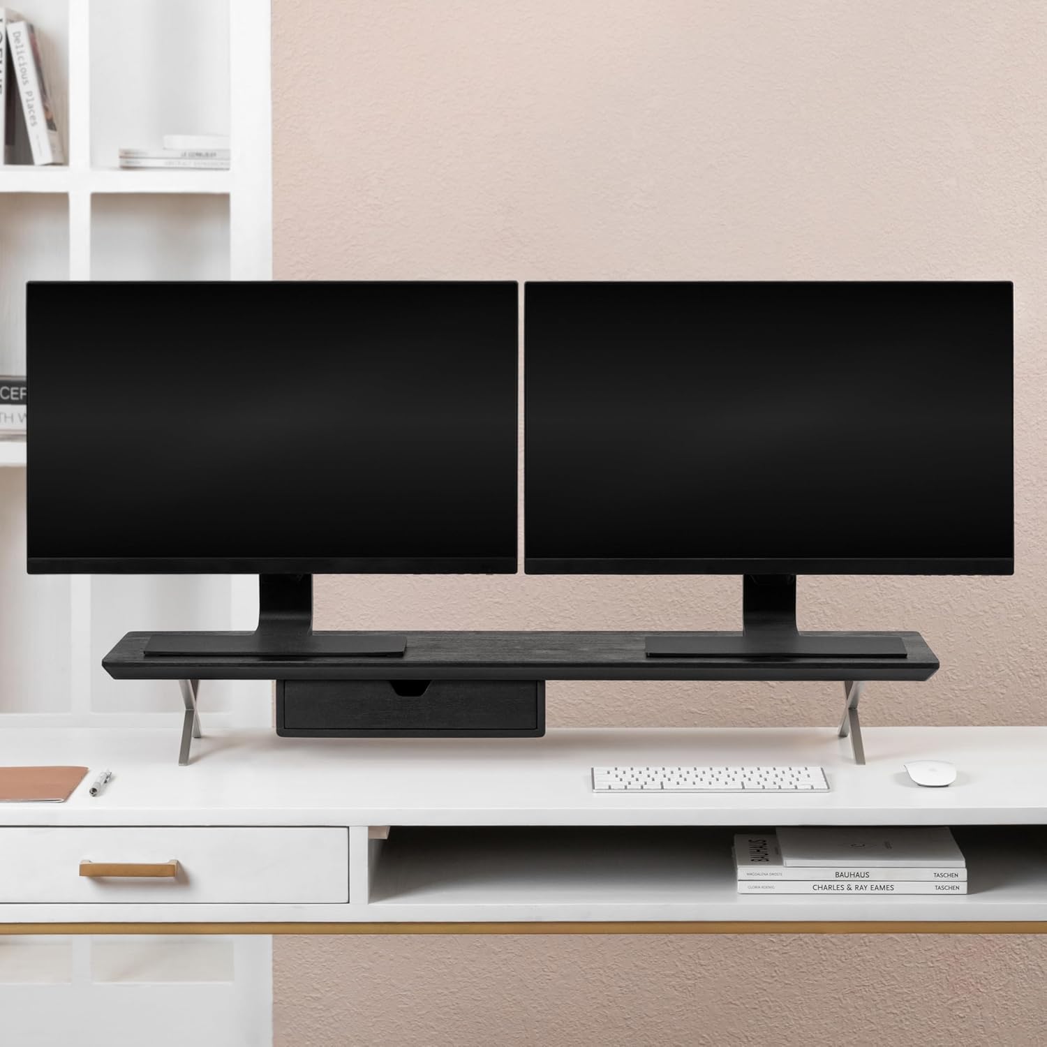 Ergonomic Monitor Stand for Desk - Space-Saving Riser Solution