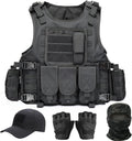 Tactical Vest for Men Airsoft Vest - Adjustable Molle Set