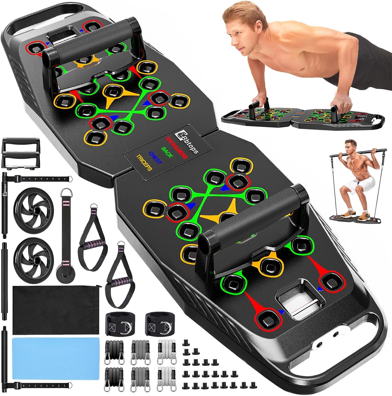Push UP Board for Home Gym - 25 in 1 Fitness Equipment