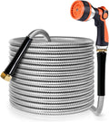 YAMATIC 75FT Stainless Steel Garden Hose - Heavy Duty, Kink-Free