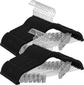 SONGMICS Velvet Pants Hangers - 30 Pack, Adjustable Clips