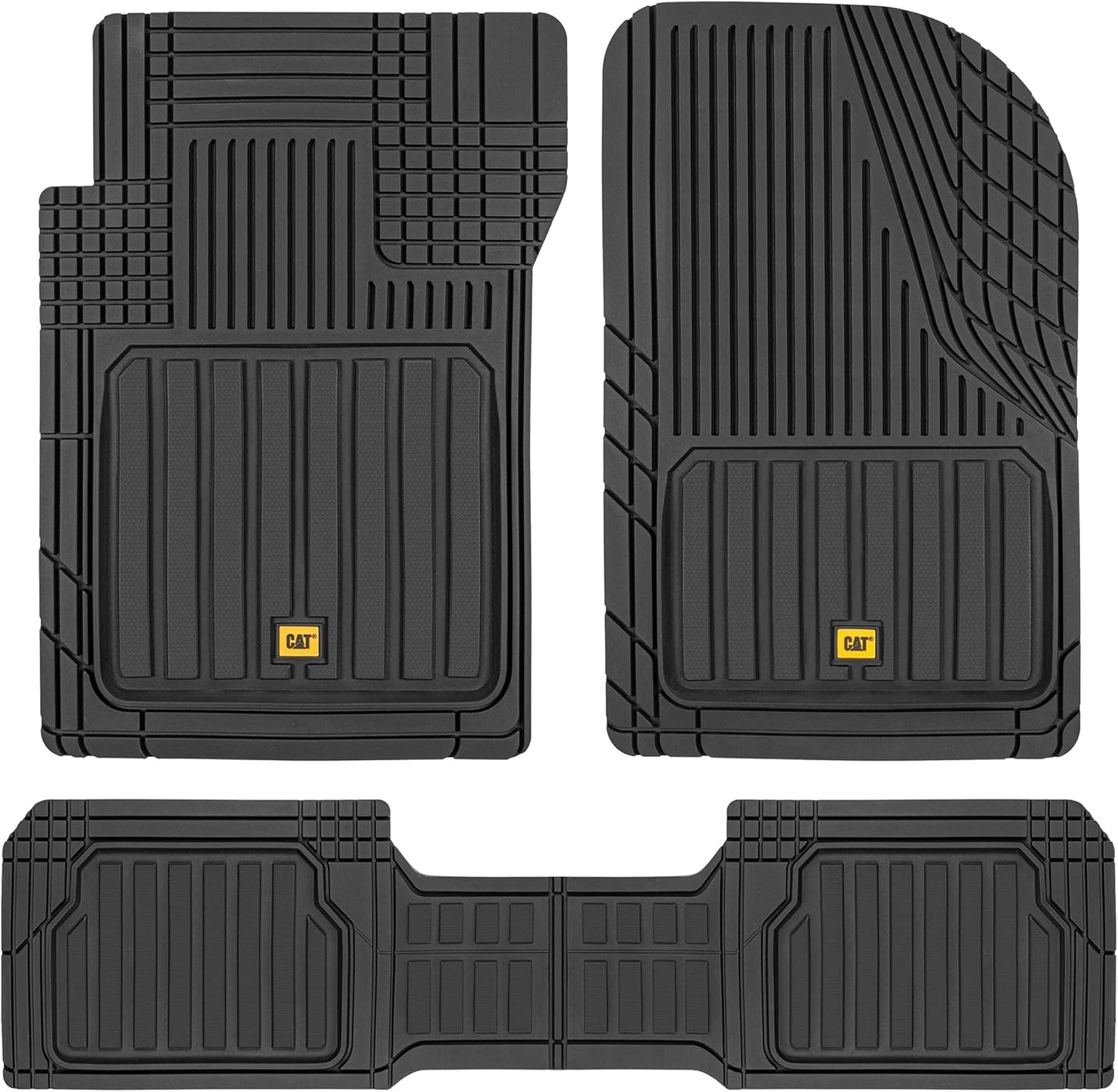 CAT ToughLiner Black Car Floor Mat Heavy-Duty Trim to Fit