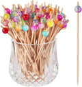 ALINK 100-Pack Fancy Cocktail Picks - Colorful & Stylish Appetizer Skewers
