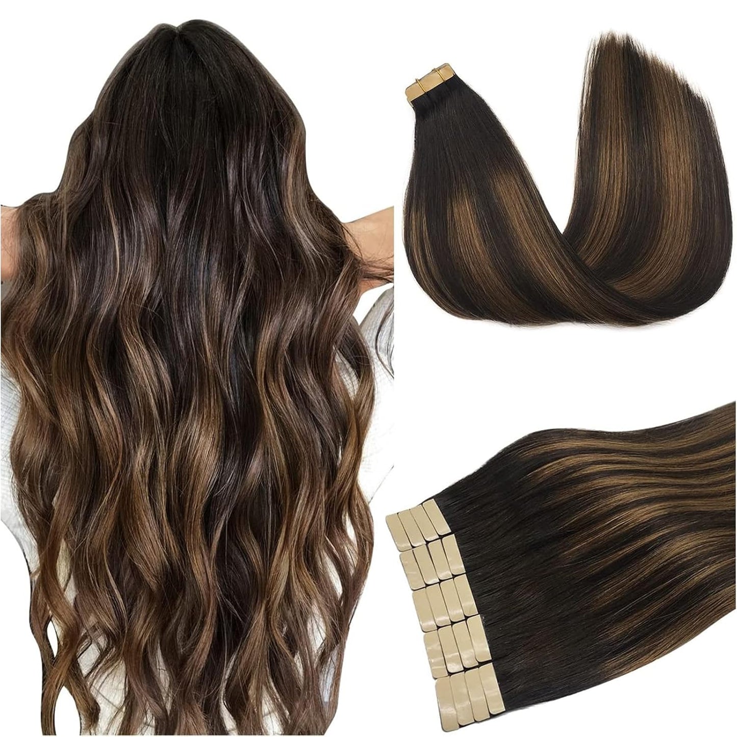 DOORES 50g Tape in Human Hair Extensions for Stunning Looks