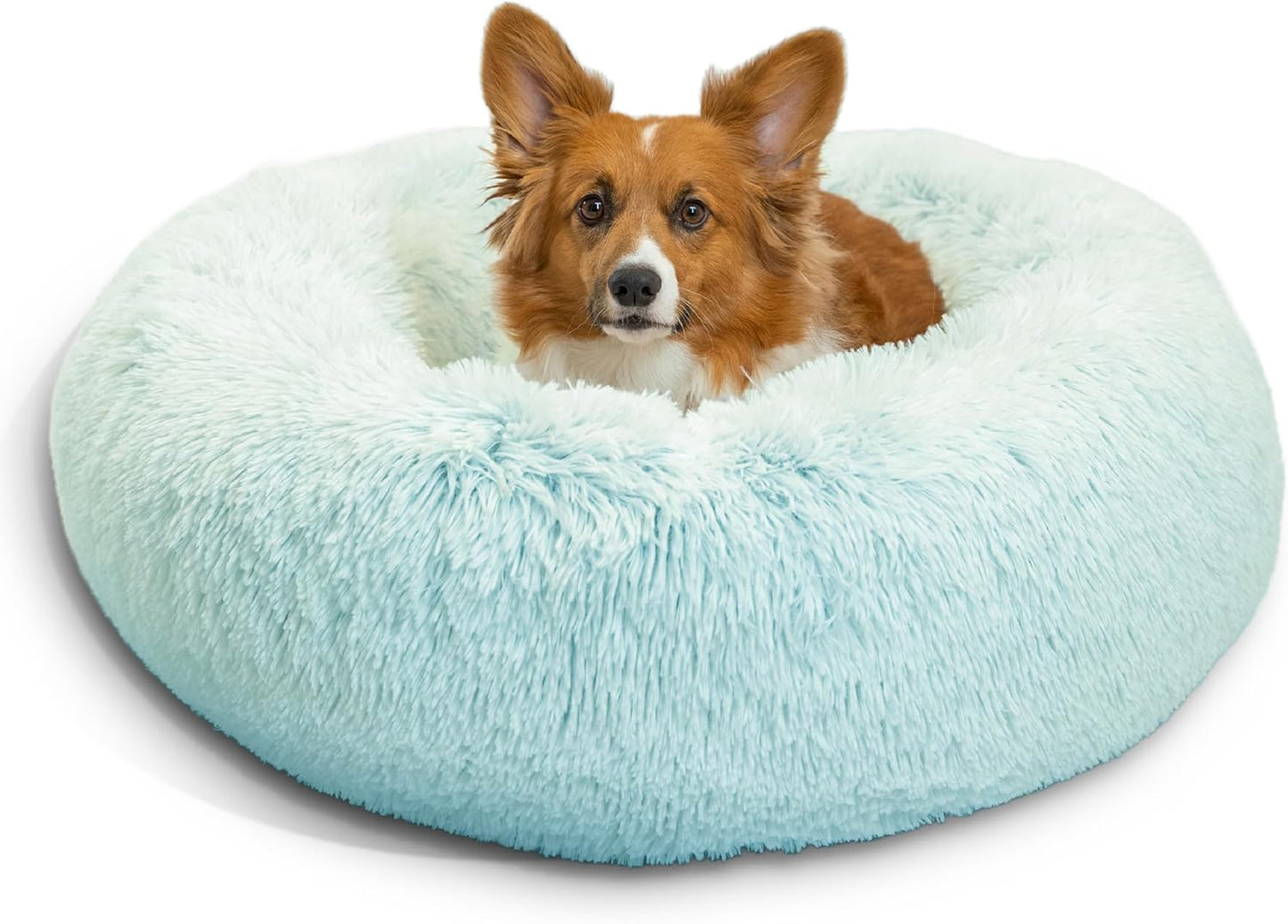 Calming Donut Dog and Cat Bed for Stress Relief in Pets