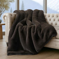 Luxury Soft Faux Chinchilla Fur Throw Blanket for Cozy Comfort