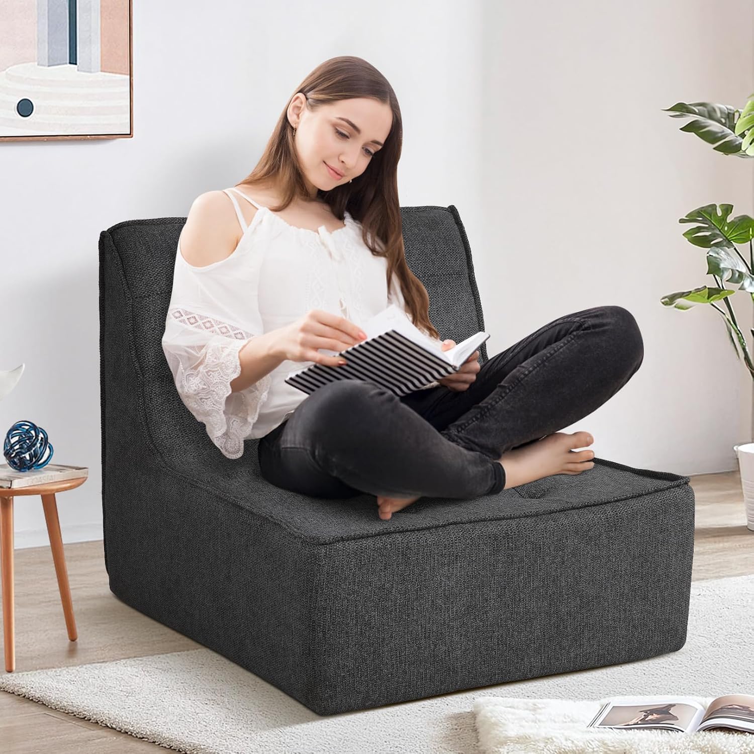 Homdox Cozy Memory Foam Bean Bag Chair
