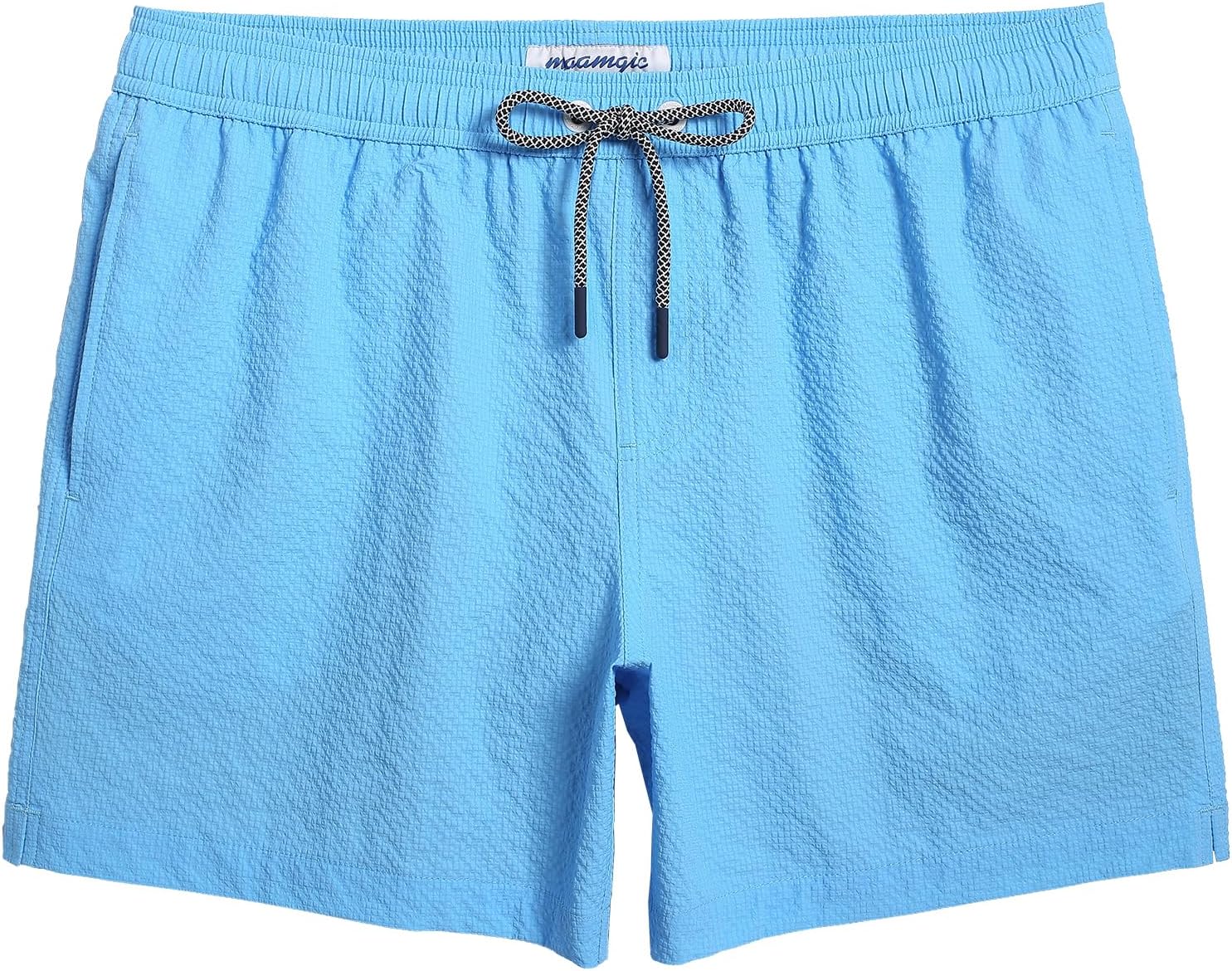 maamgic Men's Swim Trunks Quick Dry Seersucker Beach Shorts