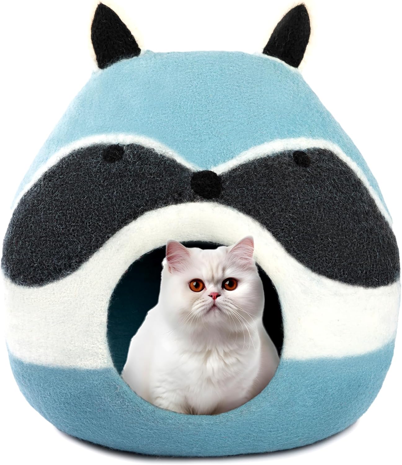 Luxurious Eco-Friendly Merino Wool Cat Cave Bed for Cozy Comfort