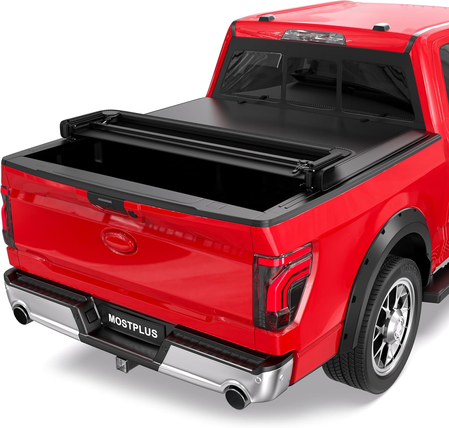 MOSTPLUS Quad Fold Soft Truck Bed Tonneau Cover for F-150