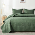 akkialla King Quilt Bedding Set Olive Green - Lightweight Coin Quilt
