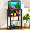 BSONE 5-10 Gallon Fish Tank Stand Rustic Brown - Stable, Space-Saving