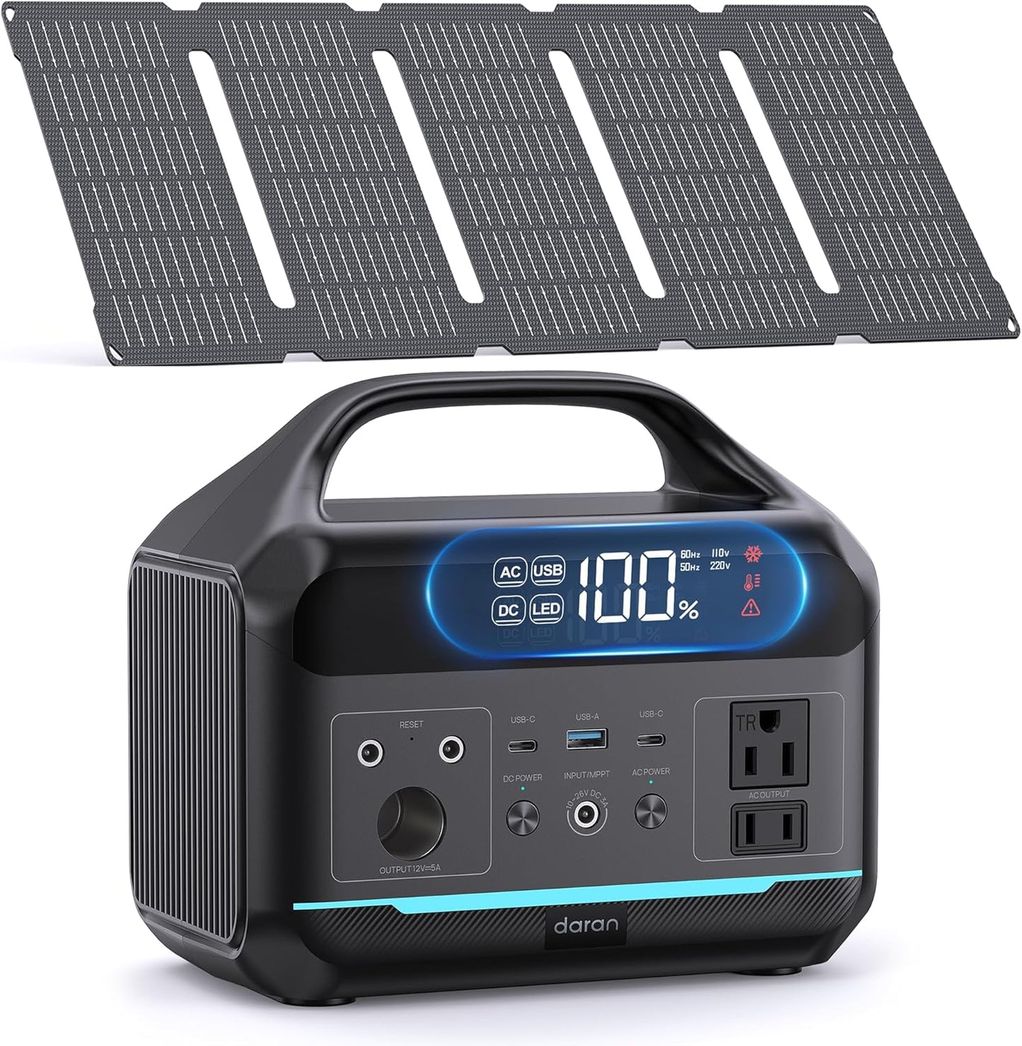 DARAN Solar Generator 192Wh with 30W Solar Panel for Off-Grid