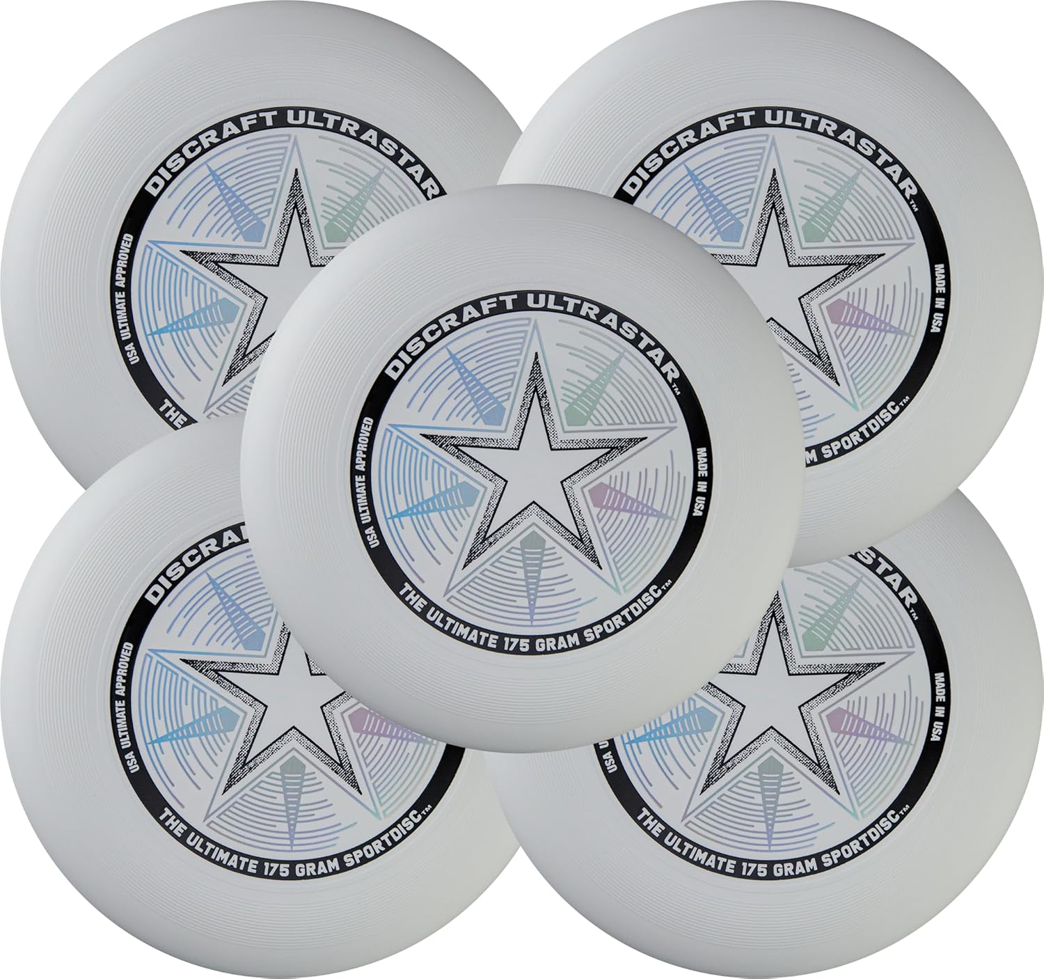 Discraft 5-Pack UltraStar Ultimate Discs | Official Weight & Design