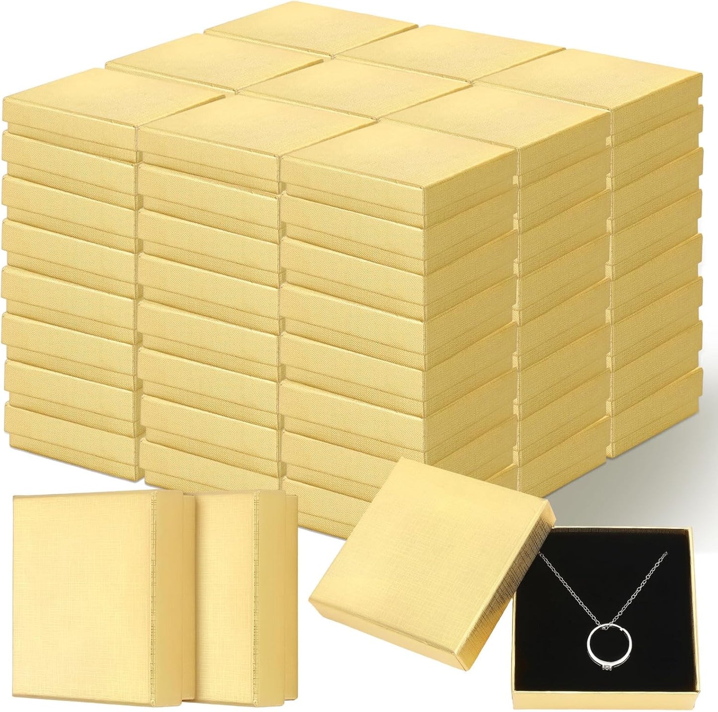 100 Pcs Jewelry Gift Boxes for Necklace Earring Bracelet Storage