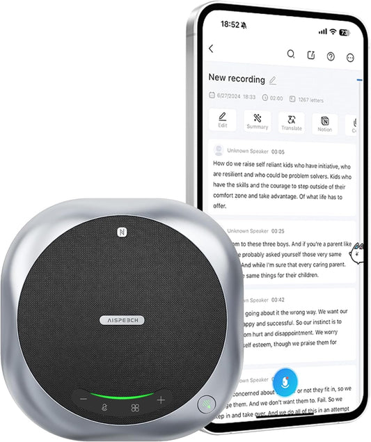Bluetooth Conference Speakerphone M6 with AI Noise Reduction