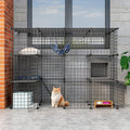 Oneluck Outdoor Cat House Cat Cages Enclosure - Large DIY Cat Playpen