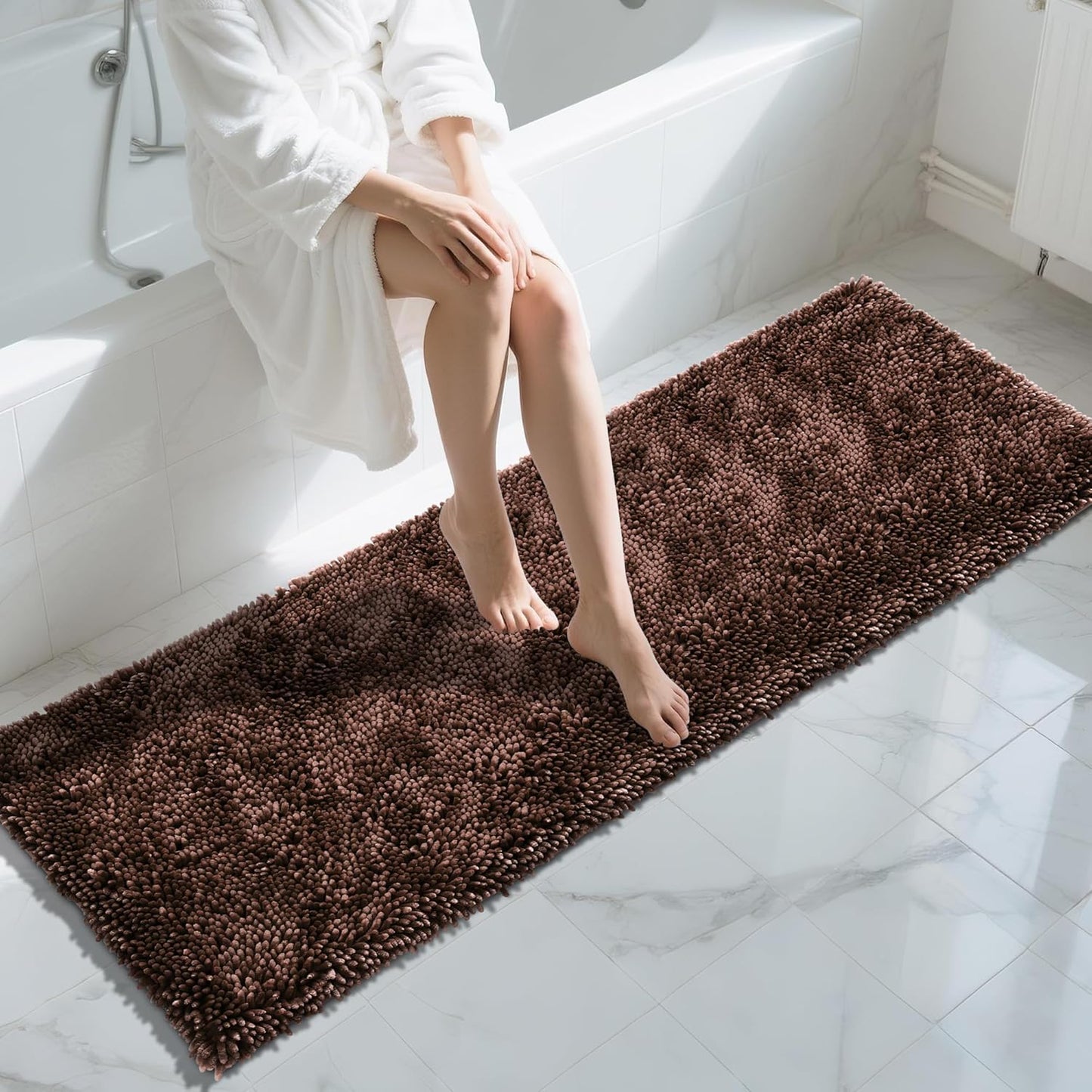 Yimobra Long Bathroom Rugs Runner 70x24 Inch for Luxurious Comfort