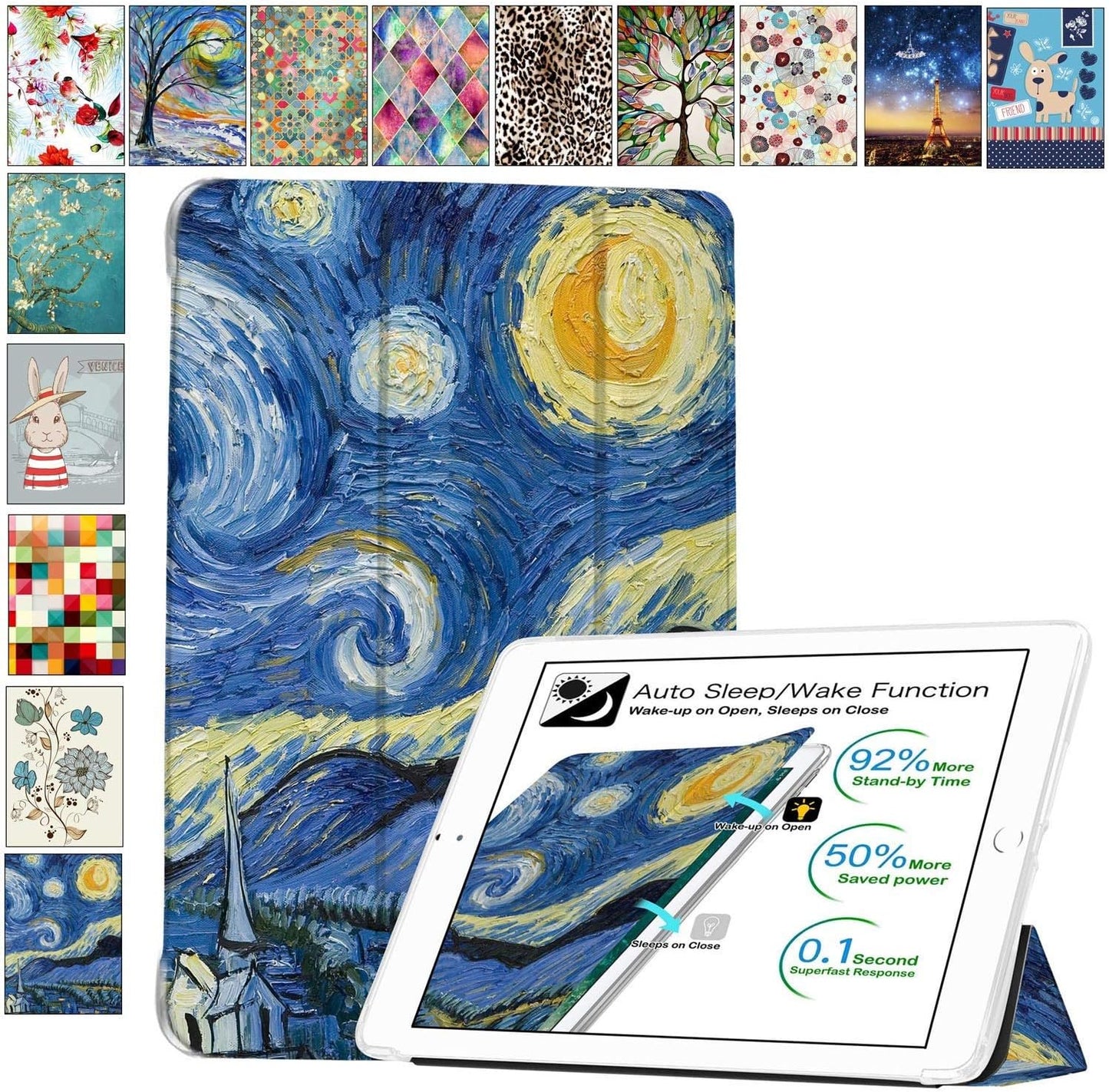 DuraSafe iPad Mini 5 Case - Lightweight Trifold Cover for 7.9 in