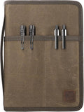 A5 YKK Zipper Notebook Journal Cover - Waxed Canvas Organizer
