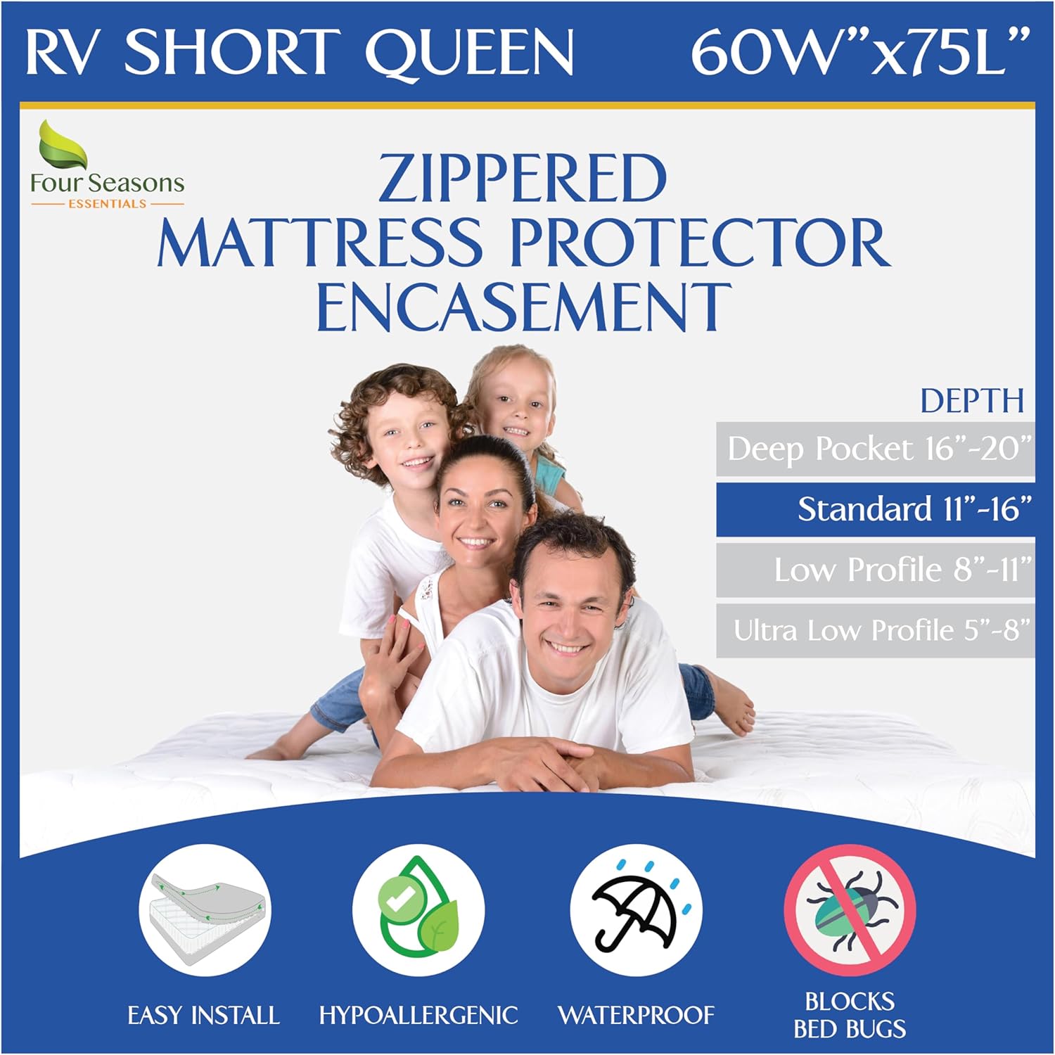 RV Short Queen Mattress Protector for Ultimate Sleep Safety