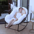 Outdoor Rocking Chair Oversized Papasan Egg Chair - Comfy Rocker